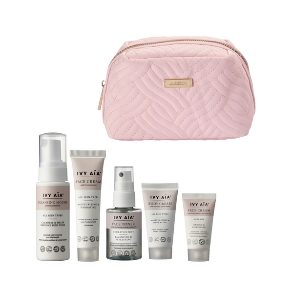 Ivy Aïa Reisset + Cosmetictas, soft pink