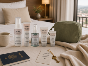 Ivy Aïa Travel Size Kit + Kosmetiktaske, Elodie Olive