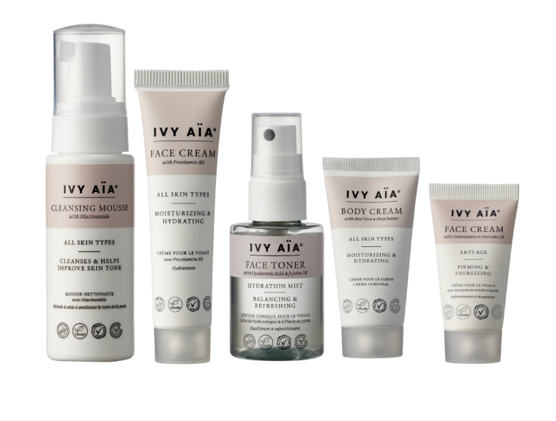 Ivy Aïa Travel Size Kit + Cosmetictas, Ganja